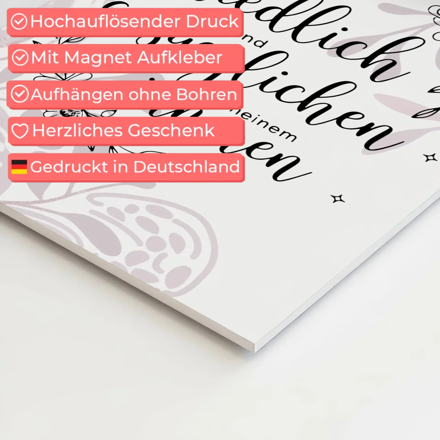 Affirmation Magnet Wandbild Ich bin friedlich und ausgeglichen