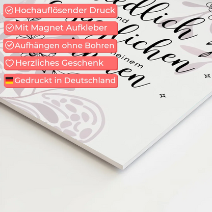 Affirmation Magnet Wandbild Ich bin friedlich und ausgeglichen