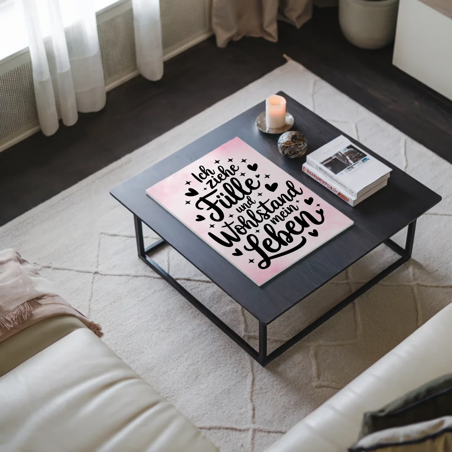 Magnet Poster mit Spruch Affirmation für Fülle und Wohlstand