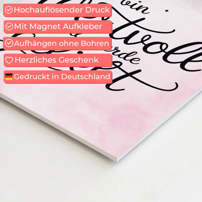 Affirmation Magnet Poster Ich bin wertvoll positiv