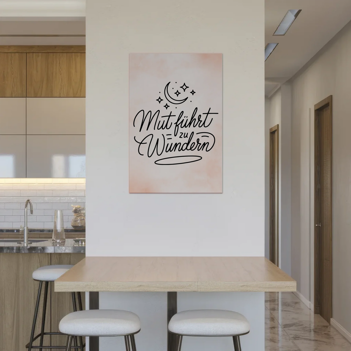 Magnetisches Wandbild Spruch Affirmation Mut Wunder