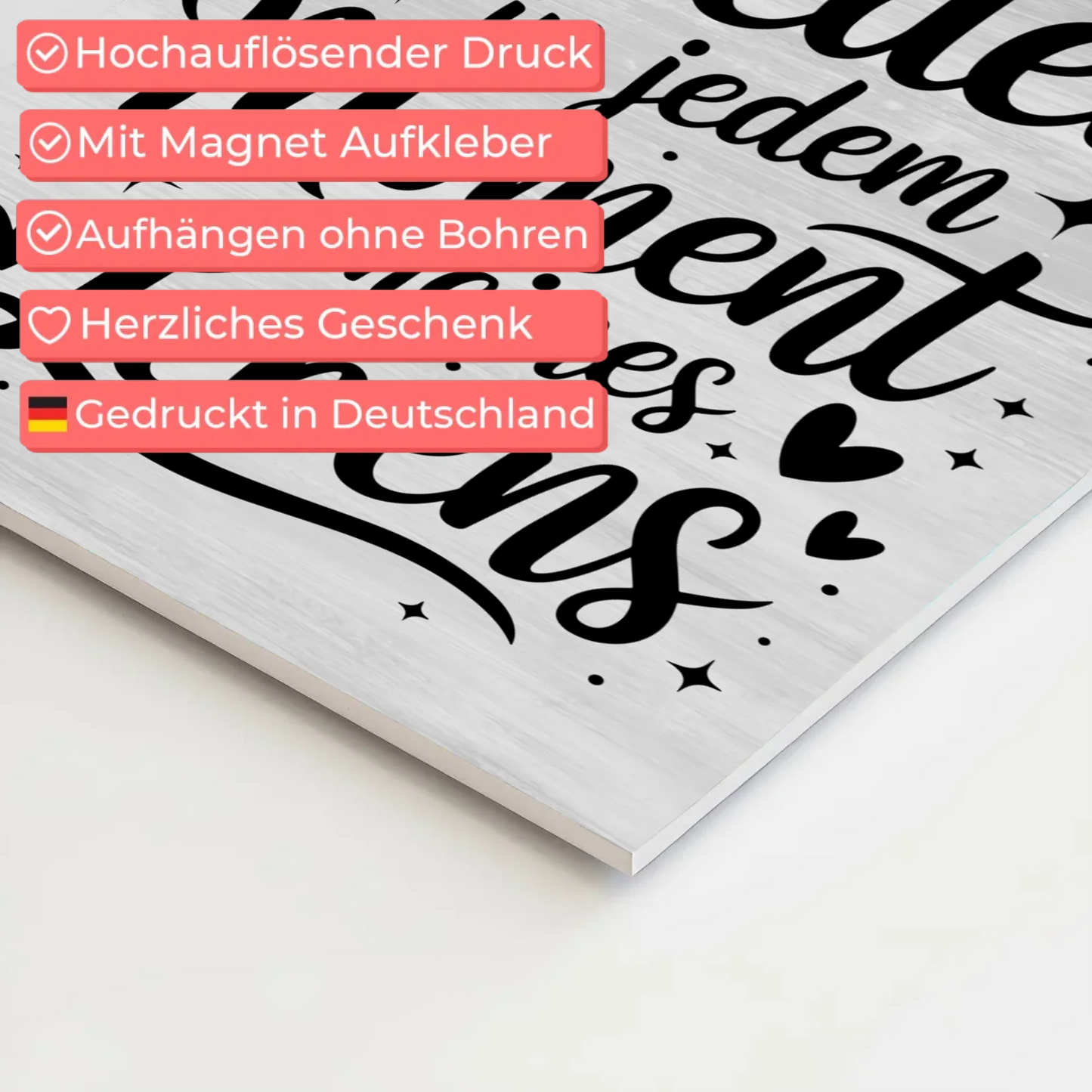 Affirmation Magnet Wandbild Positiv Spruch Frieden Leben