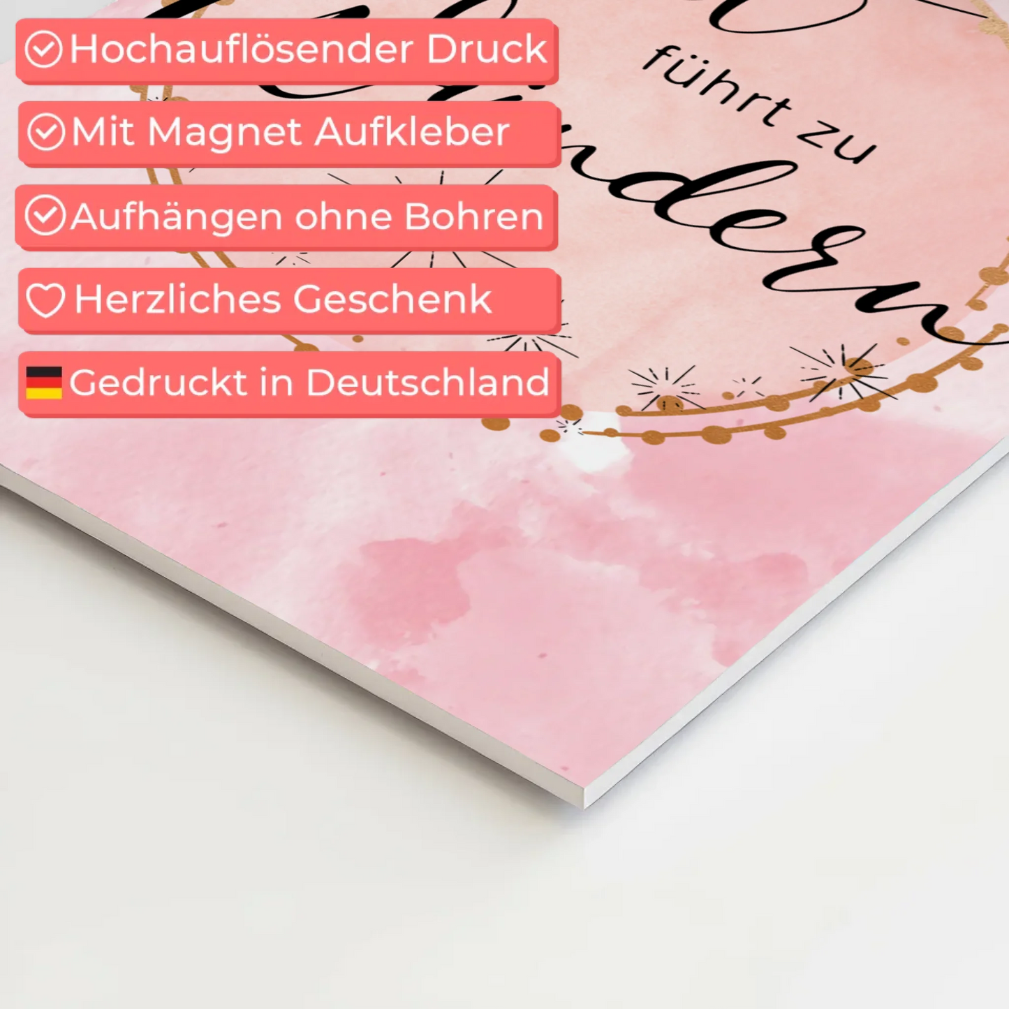 Affirmation Magnet Poster Spruch Mut führt zu Wundern