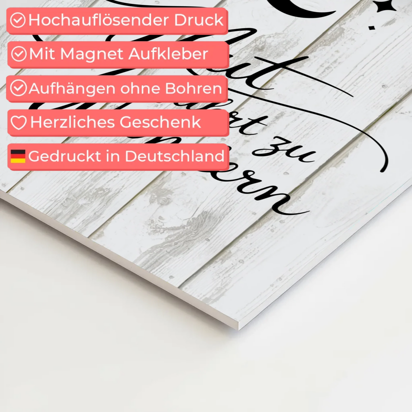 Affirmation Magnet Wandbild Mut führt zu Wundern