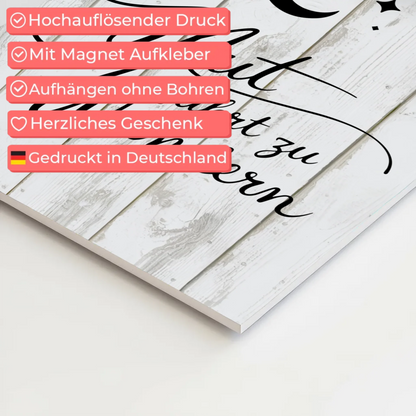 Affirmation Magnet Wandbild Mut führt zu Wundern