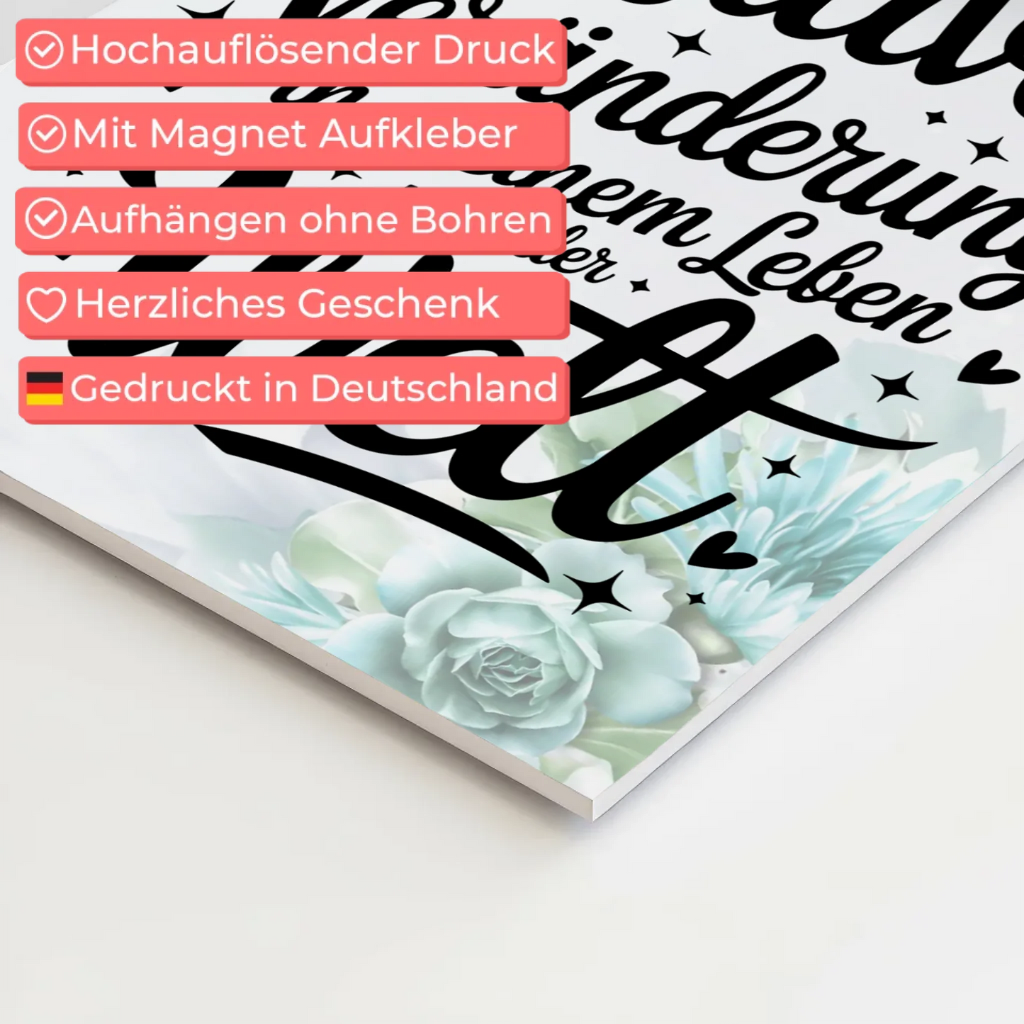 Magnet Poster mit Spruch Affirmation Positiv Veränderung