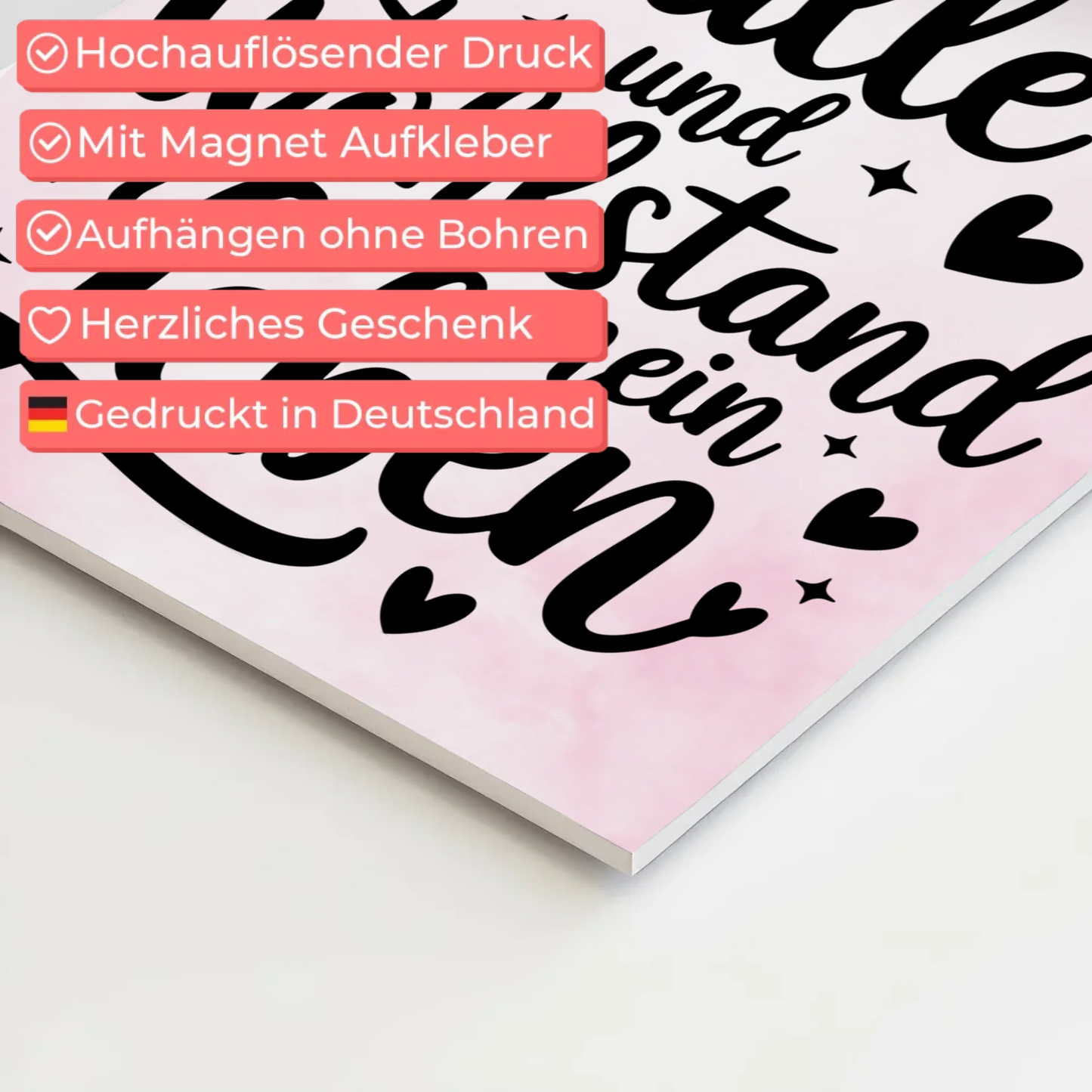 Magnet Poster mit Spruch Affirmation für Fülle und Wohlstand