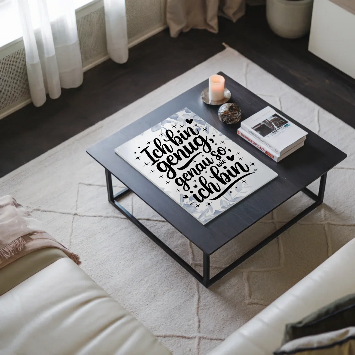 Affirmation Magnet Poster Spruch Ich bin genug personalisiert