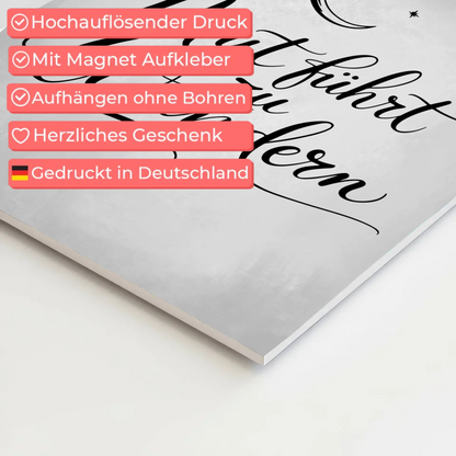Affirmation Magnet Poster Mut führt zu Wundern positiv