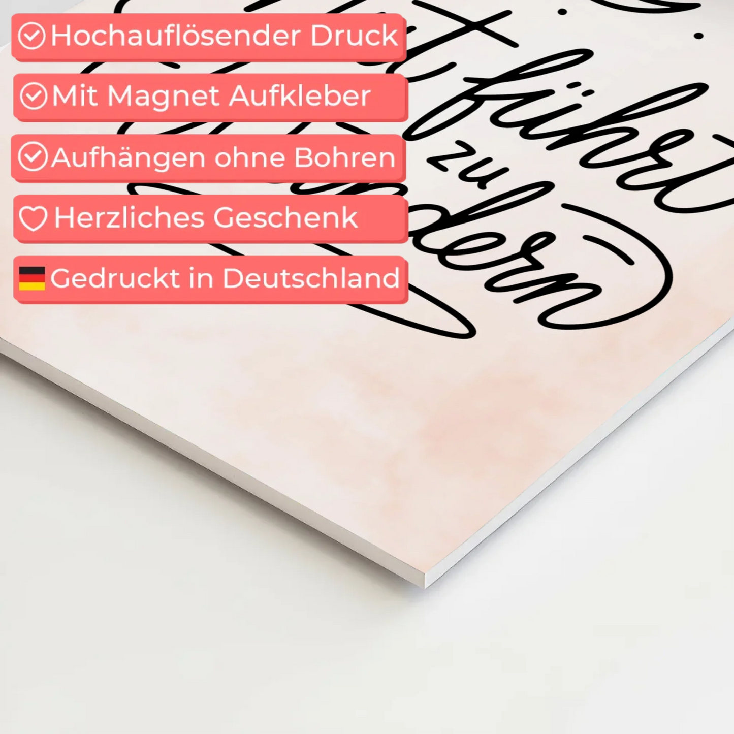 Magnetisches Wandbild Spruch Affirmation Mut Wunder