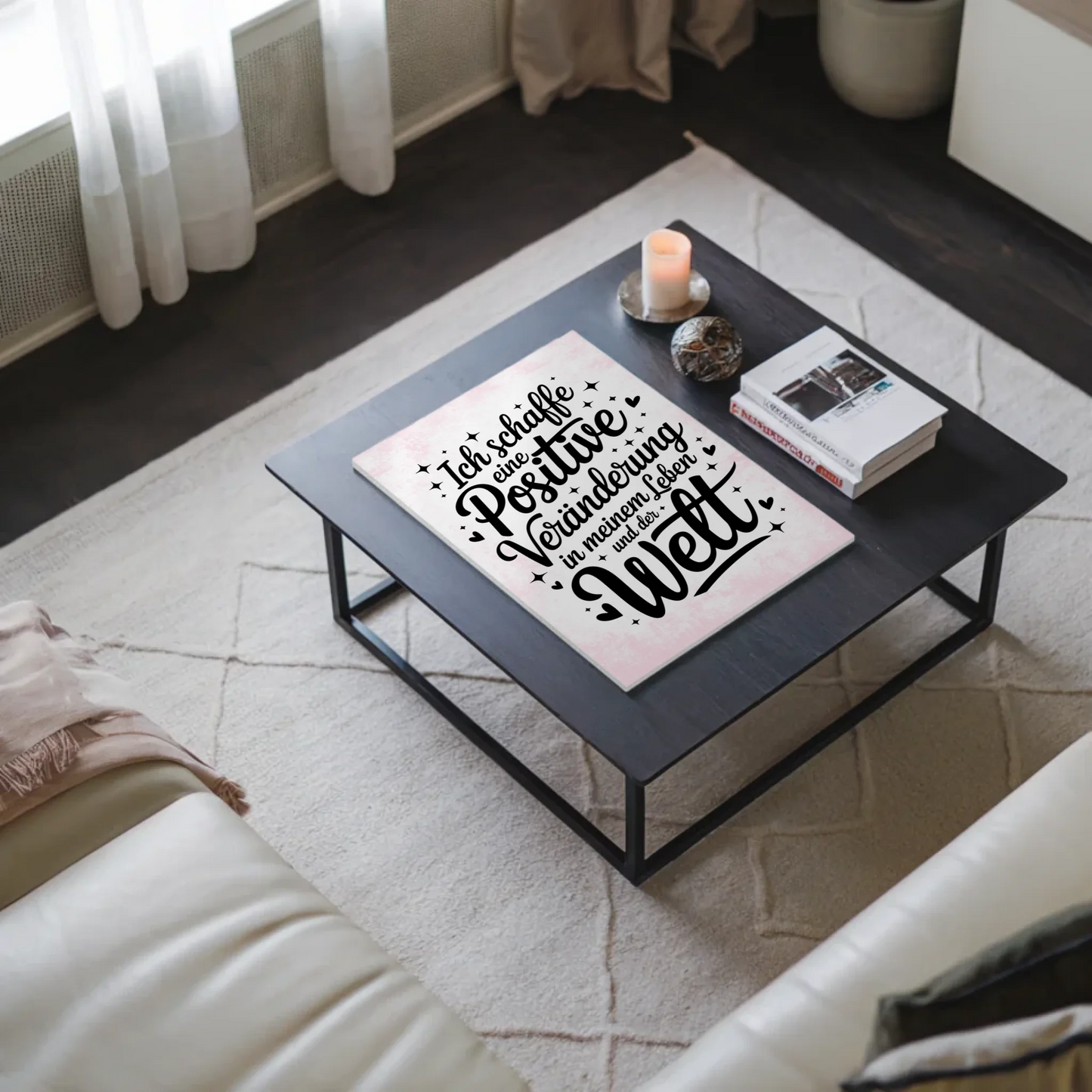 Magnetisches Wandbild Spruch Affirmation Positiv Leben