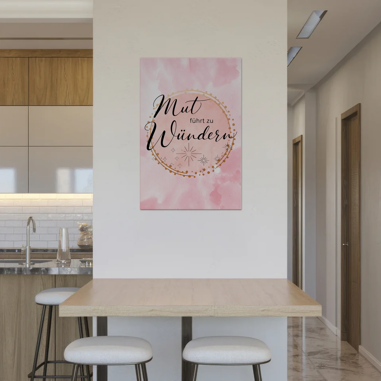 Affirmation Magnet Poster Spruch Mut führt zu Wundern