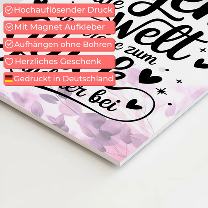 Affirmation Magnet Wandbild: Positiver Spruch für Glück