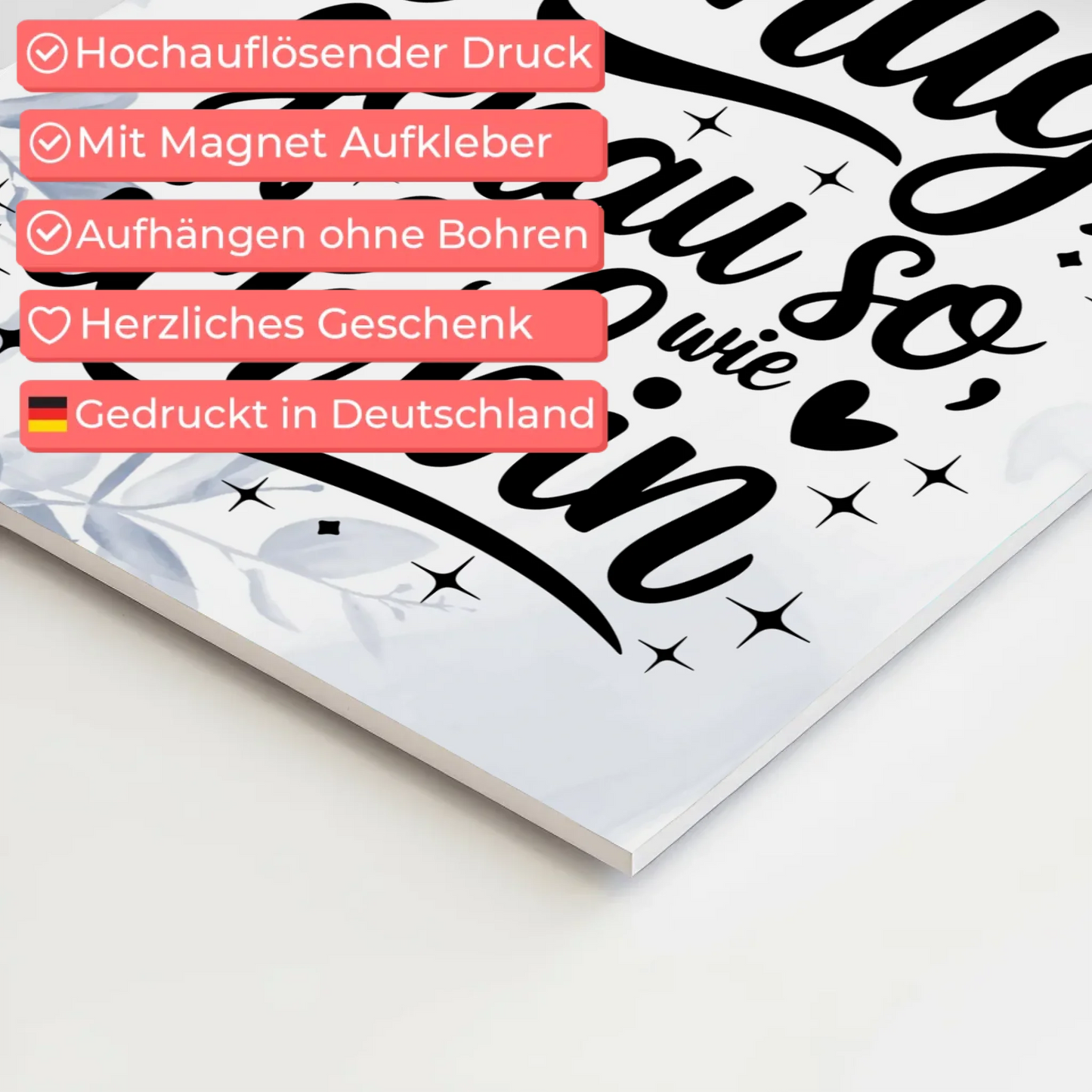 Affirmation Magnet Poster Spruch Ich bin genug personalisiert