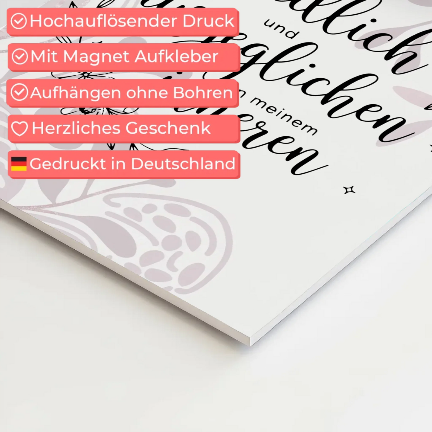 Affirmation Magnet Wandbild Ich bin friedlich und ausgeglichen