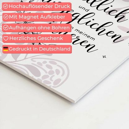 Affirmation Magnet Wandbild Ich bin friedlich und ausgeglichen