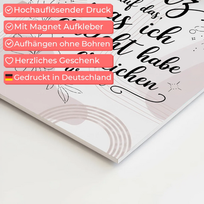 Affirmation Magnet Poster Spruch Ich bin stolz auf mich