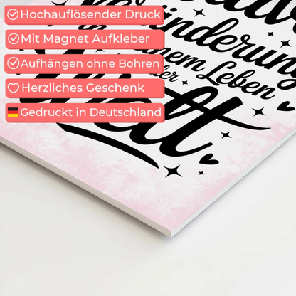 Magnetisches Wandbild Spruch Affirmation Positiv Leben