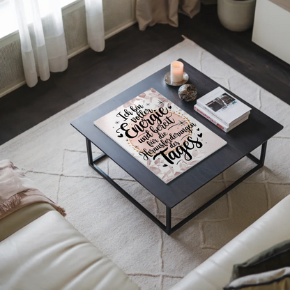 Positives Wandbild Magnet: Ich bin voller Energie Spruch