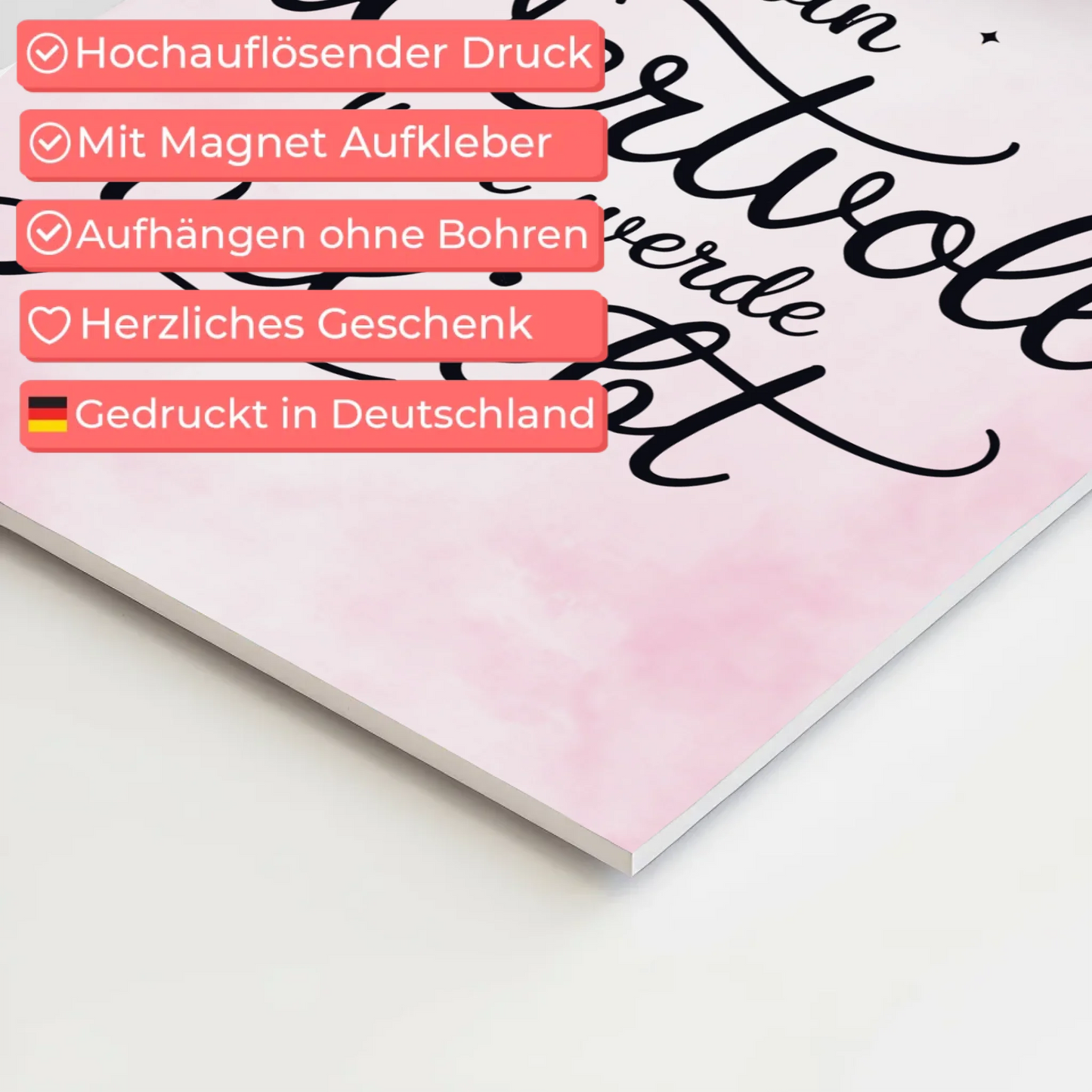 Affirmation Magnet Poster Ich bin wertvoll positiv