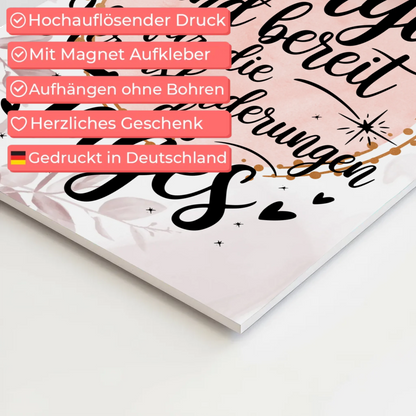 Positives Wandbild Magnet: Ich bin voller Energie Spruch