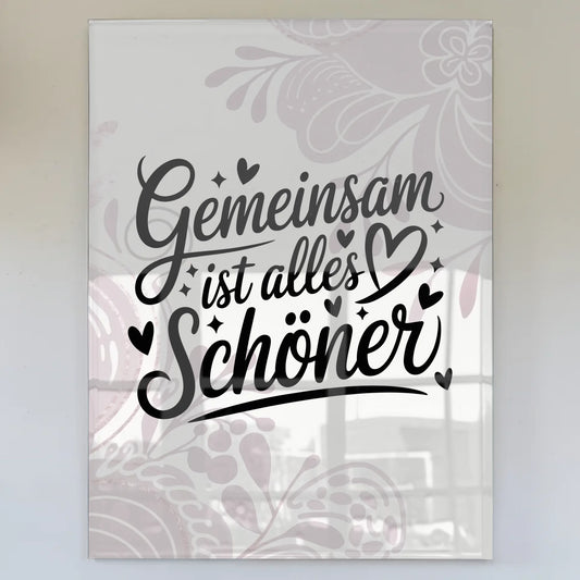 Bild Aus Acrylglas Gemeinsam ist alles schöner Geschenk