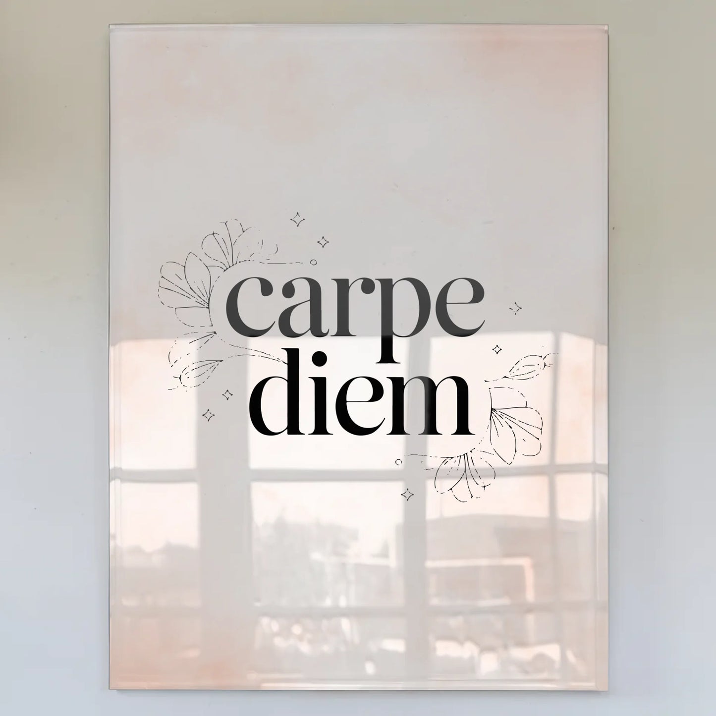 Foto Acrylglas Carpe Diem Personalisiertes Geschenk Spruch Wandbild