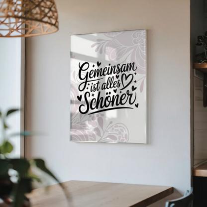 Bild Aus Acrylglas Gemeinsam ist alles schöner Geschenk