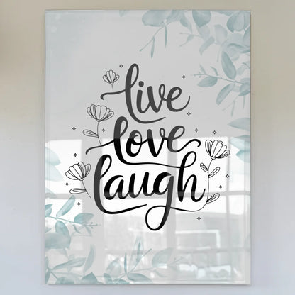 Foto Acrylglas Live Love Laugh Geschenkideen