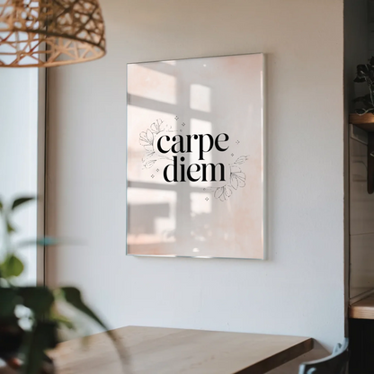 Foto Acrylglas Carpe Diem Personalisiertes Geschenk Spruch Wandbild