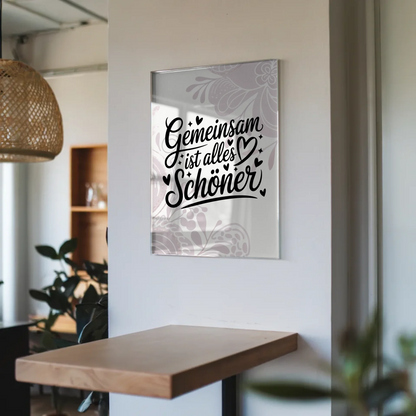 Bild Aus Acrylglas Gemeinsam ist alles schöner Geschenk