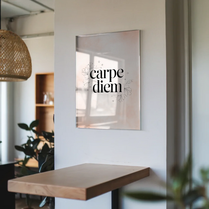 Foto Acrylglas Carpe Diem Personalisiertes Geschenk Spruch Wandbild