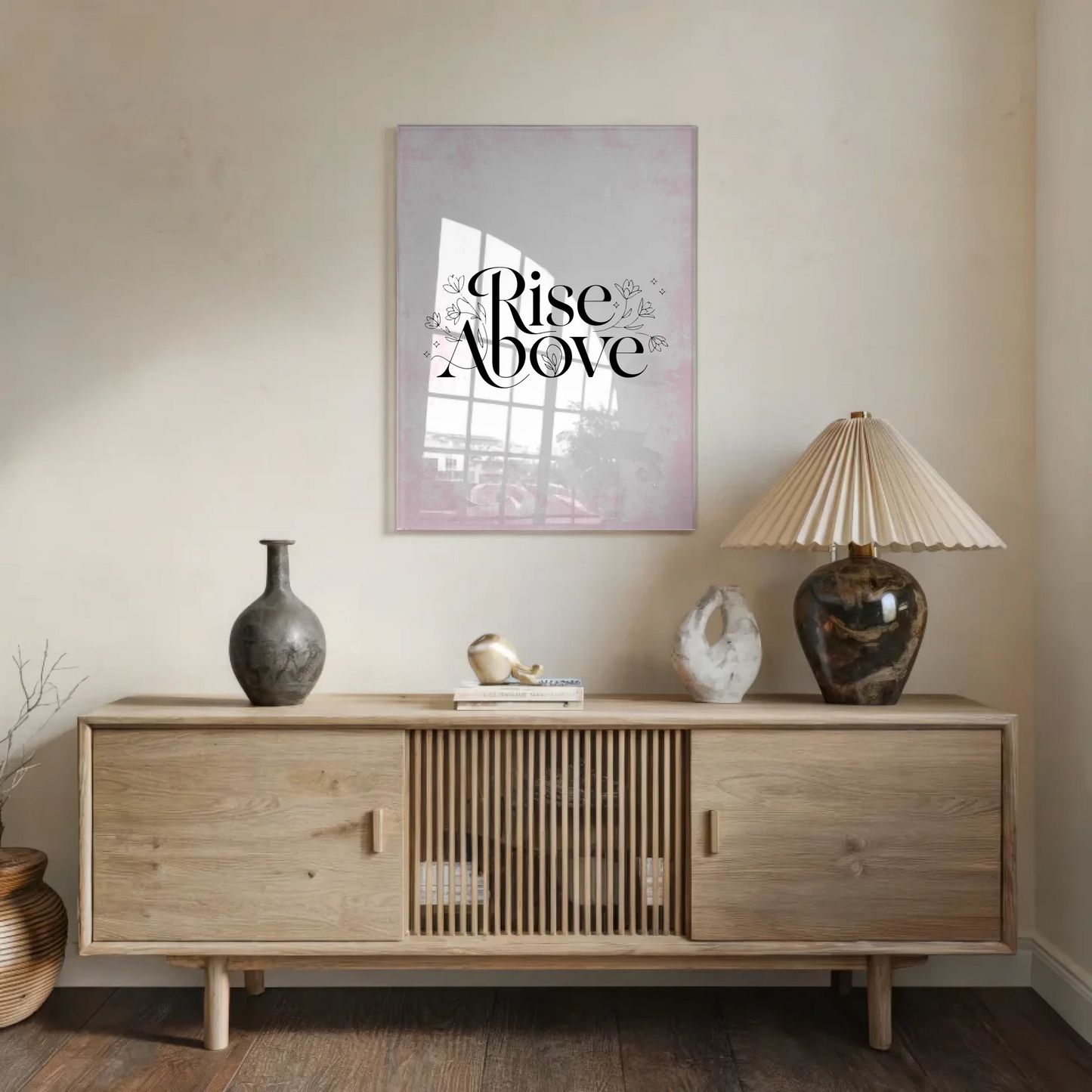Bild Mit Acrylglas Rise Above - Personalisiertes Geschenk Spruch Wandbild