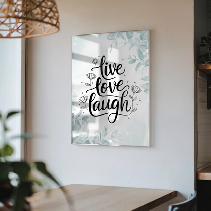 Foto Acrylglas Live Love Laugh Geschenkideen