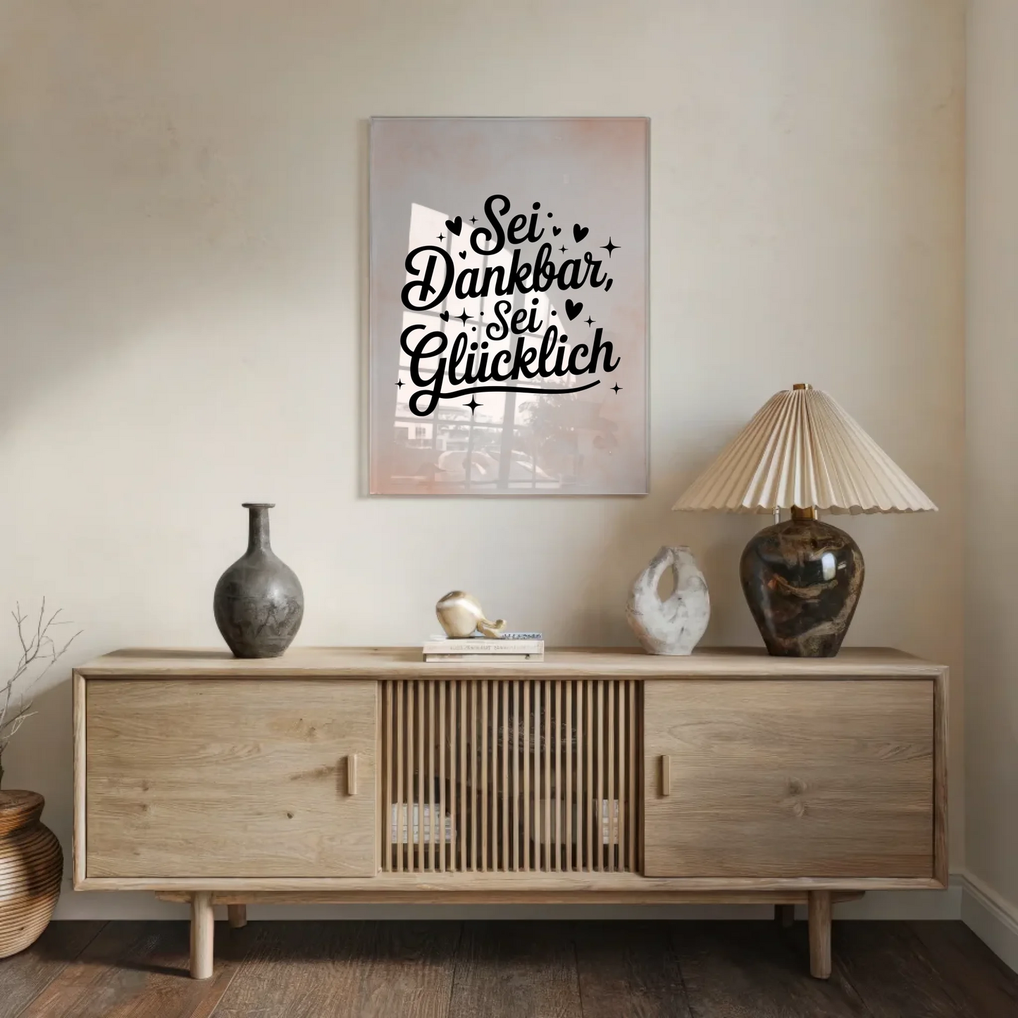 Bild Acrylglas Sei dankbar Sei glücklich Geschenkideen