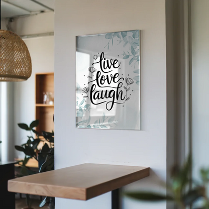 Foto Acrylglas Live Love Laugh Geschenkideen