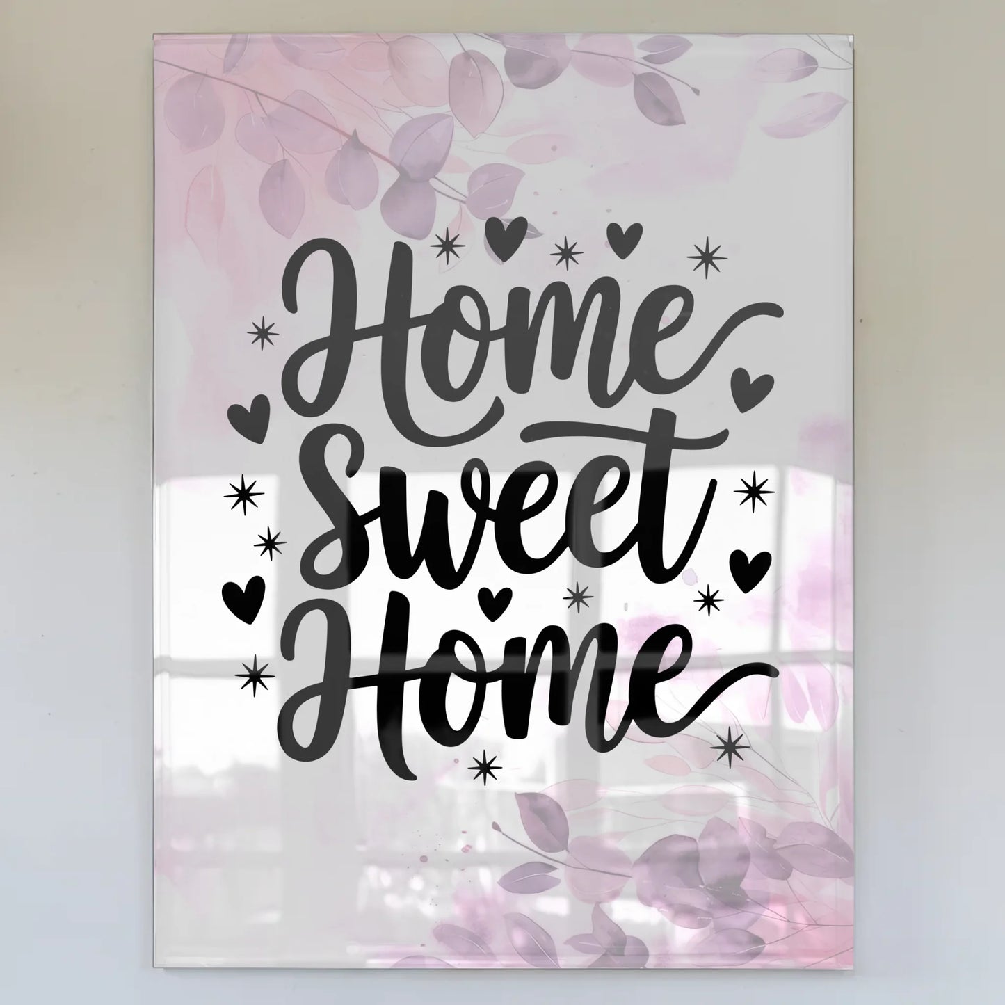 Wandbild Acrylglas Home Sweet Home personalisiert