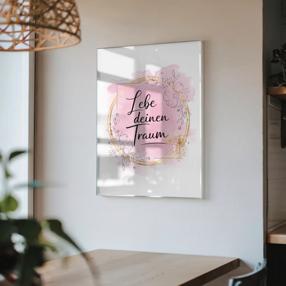 Bild Acrylglas Lebe deinen Traum personalisiert