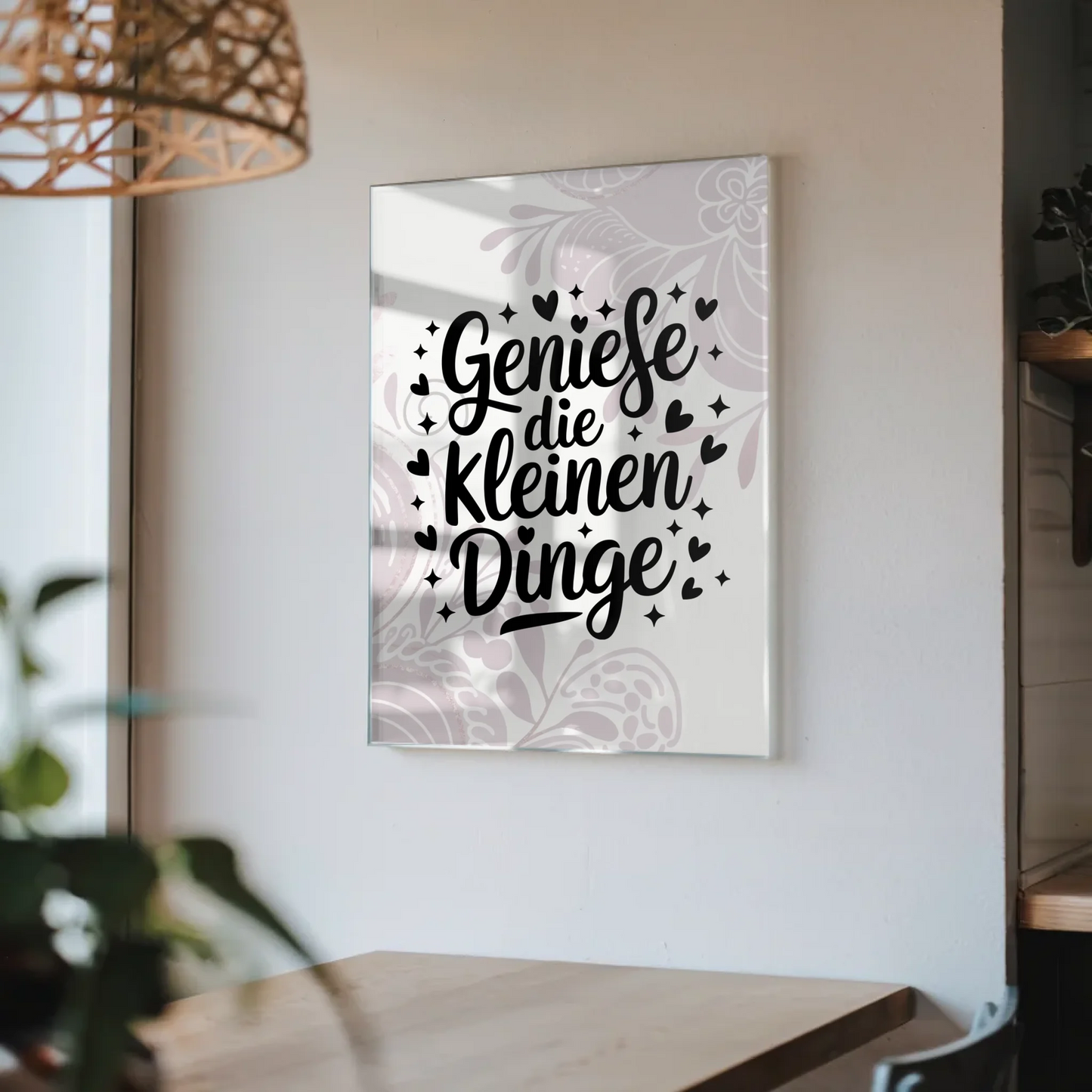 Bild Acrylglas Genieße die kleinen Dinge Geschenkidee