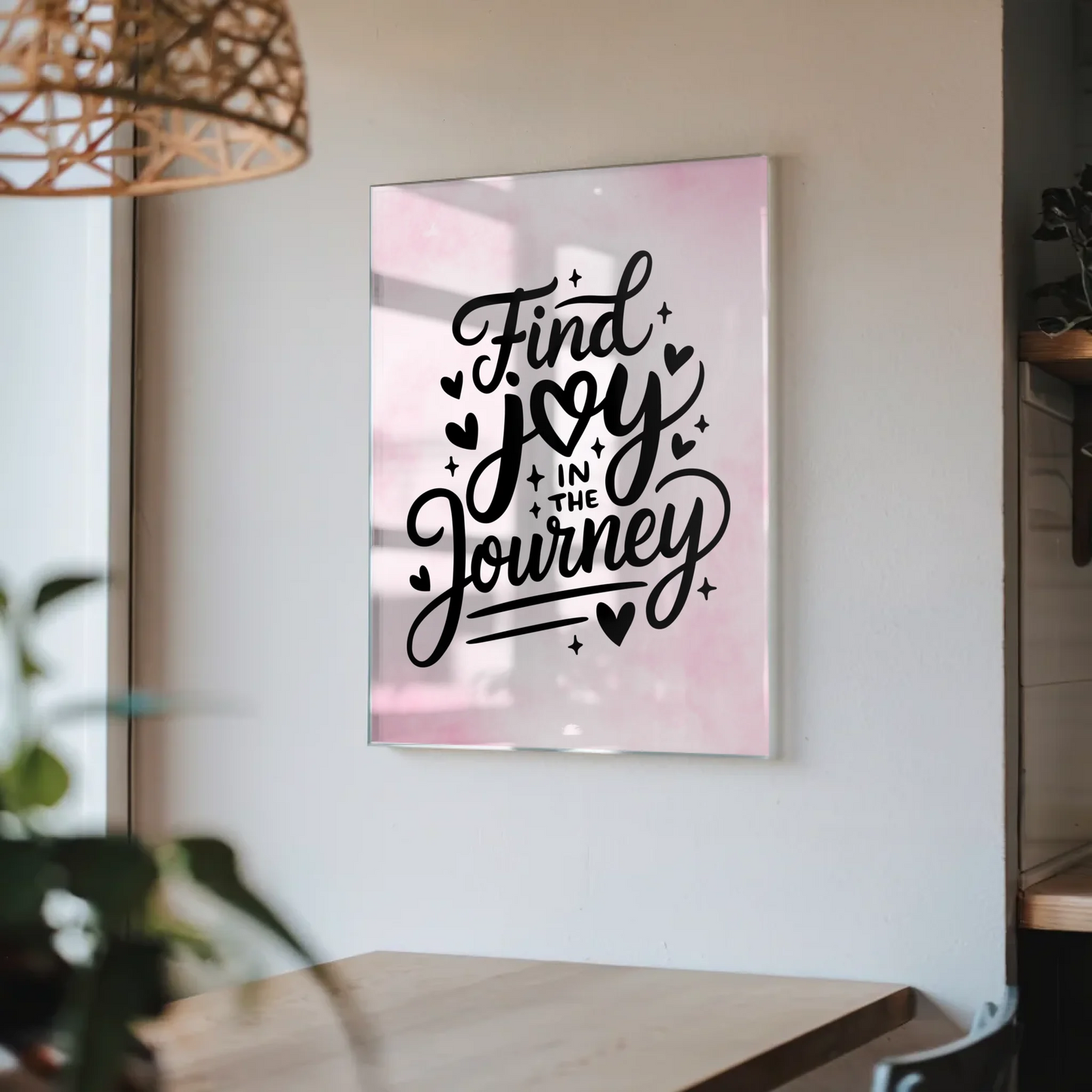 Wandbild Acrylglas Find Joy in the Journey Geschenk