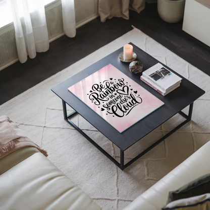 Acrylglas Mit Foto Be a Rainbow Geschenkidee Poster