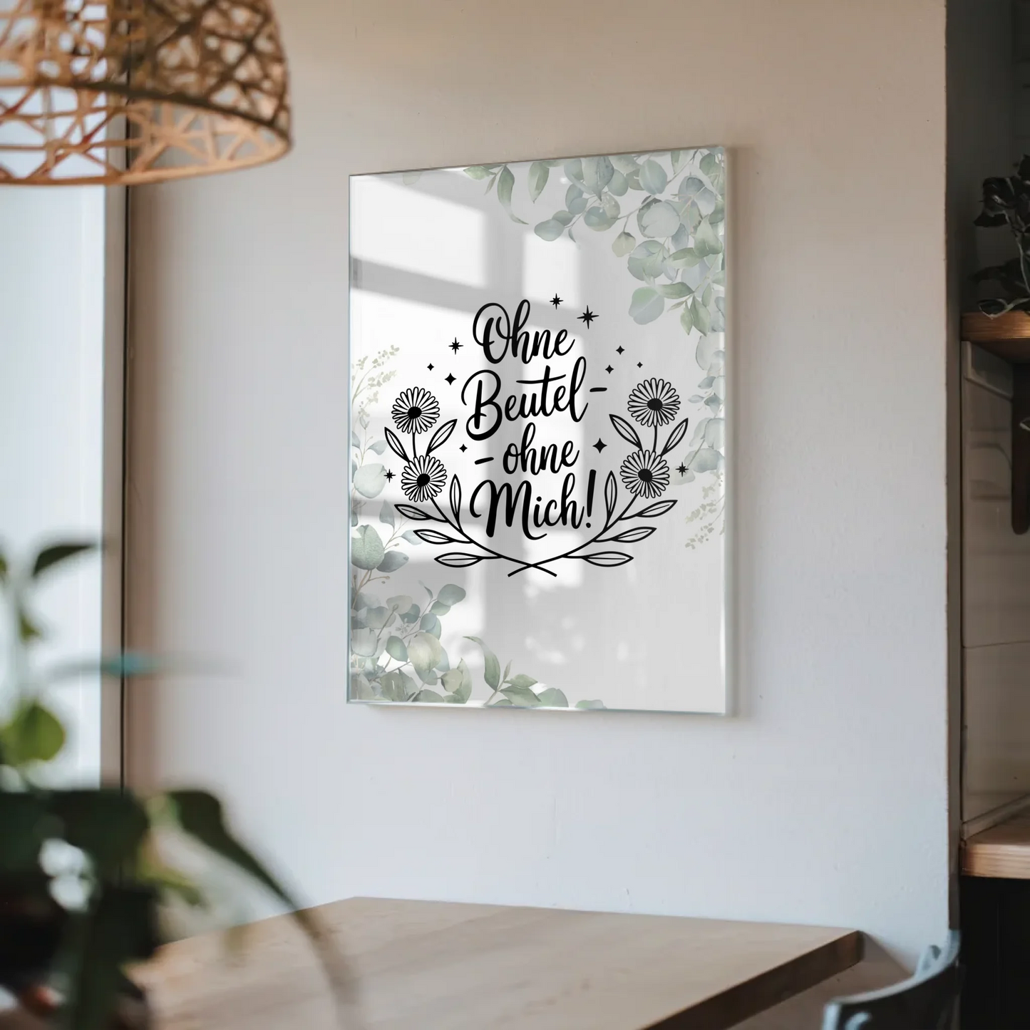 Acrylglas Bild Ohne Beutel Ohne Mich Personalisiert