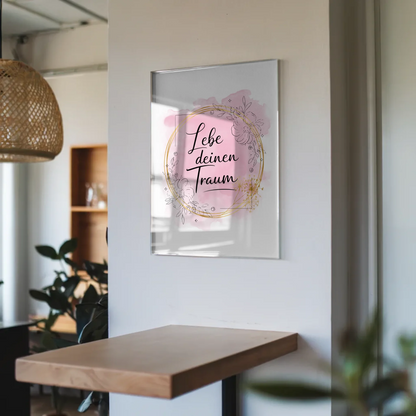 Bild Acrylglas Lebe deinen Traum personalisiert