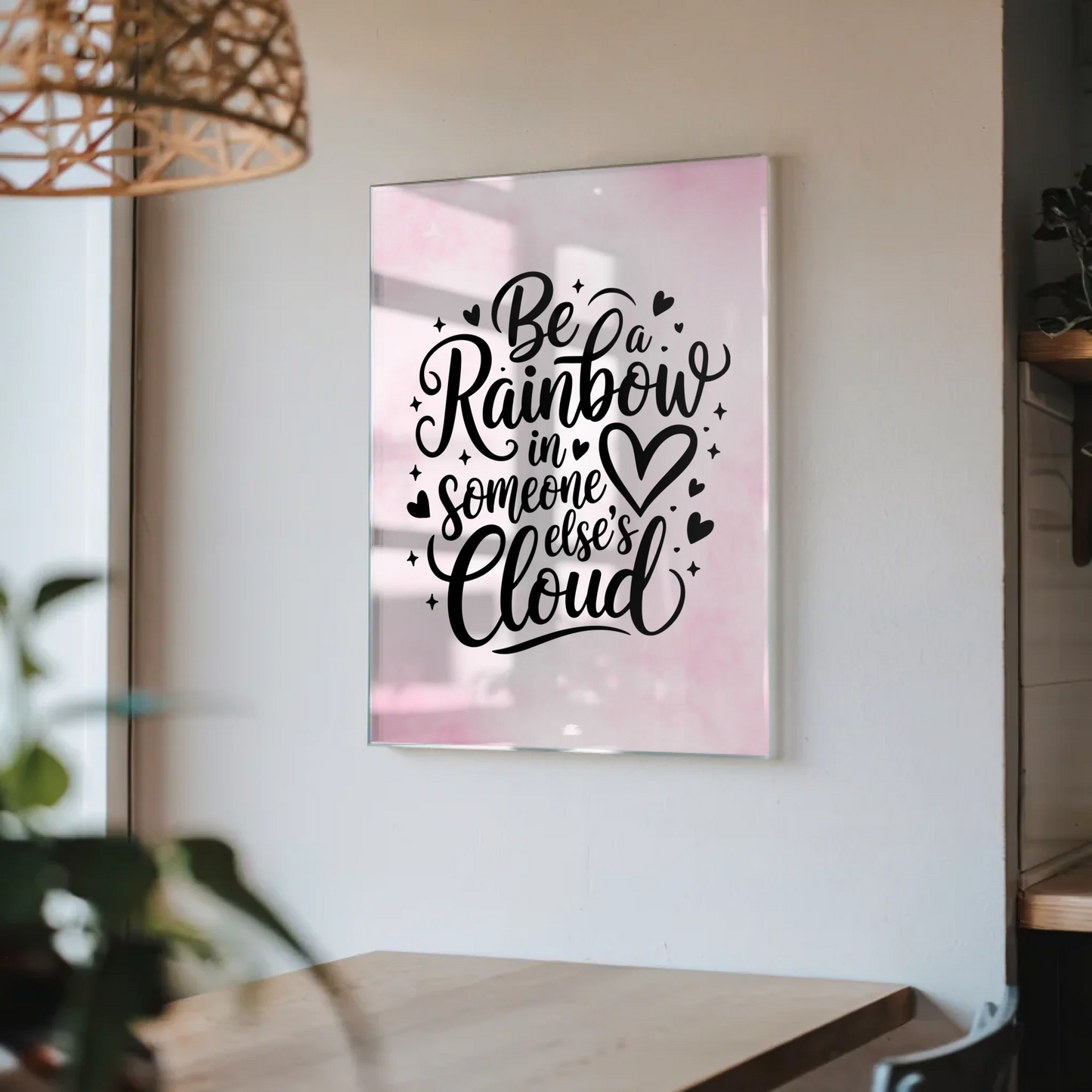 Acrylglas Mit Foto Be a Rainbow Geschenkidee Poster
