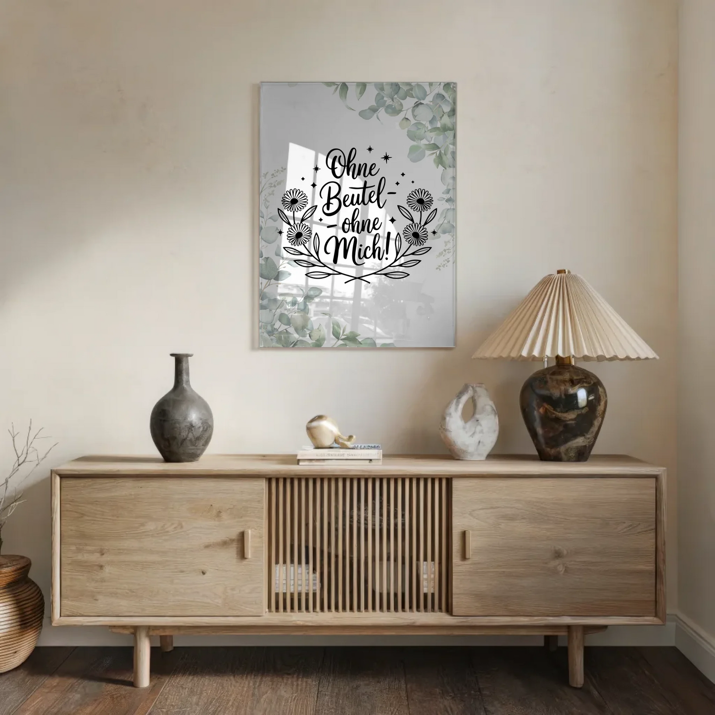 Acrylglas Bild Ohne Beutel Ohne Mich Personalisiert