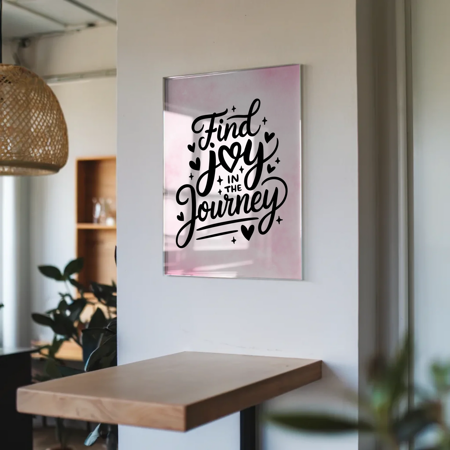 Wandbild Acrylglas Find Joy in the Journey Geschenk