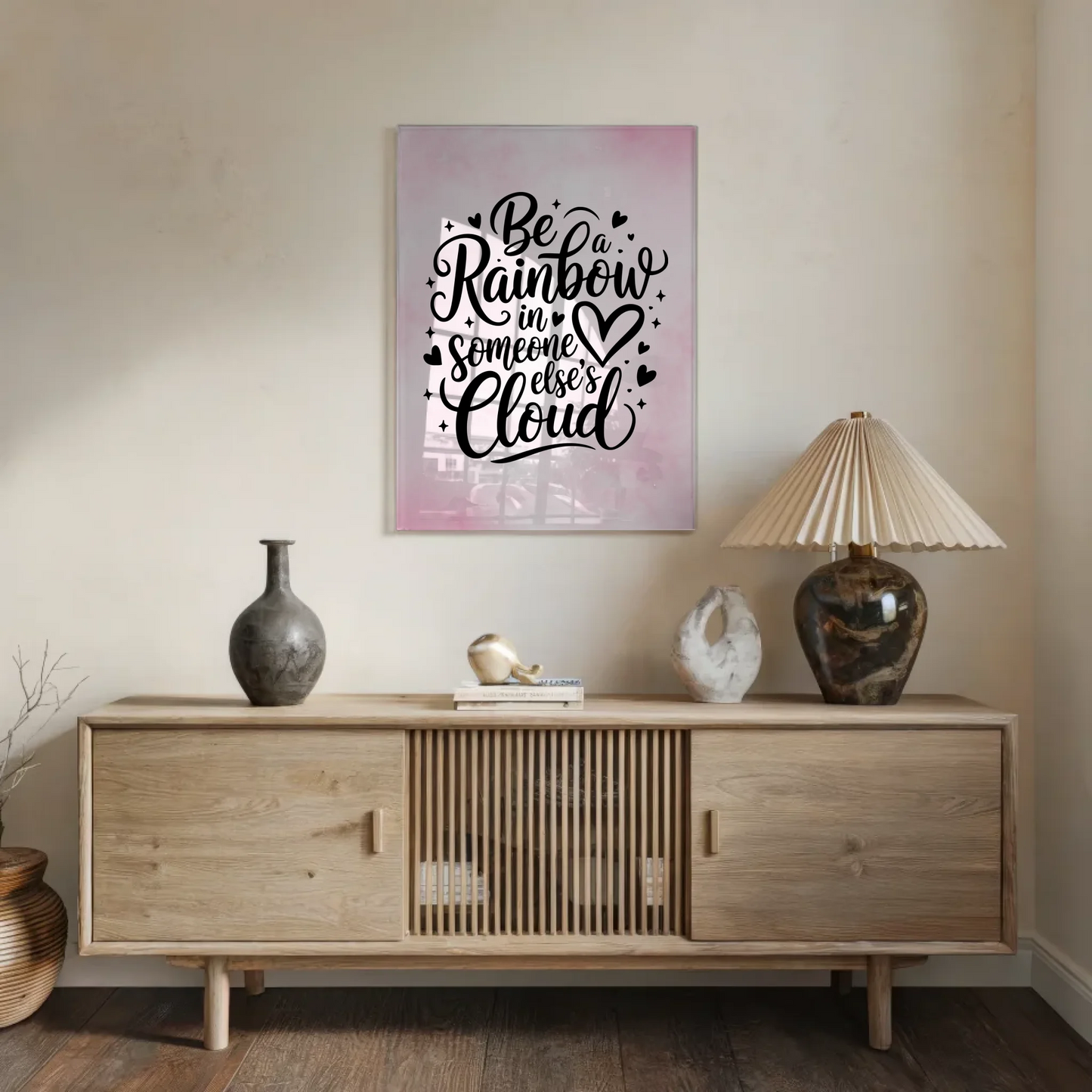 Acrylglas Mit Foto Be a Rainbow Geschenkidee Poster