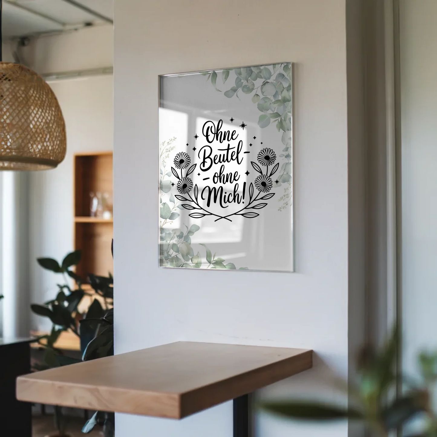 Acrylglas Bild Ohne Beutel Ohne Mich Personalisiert