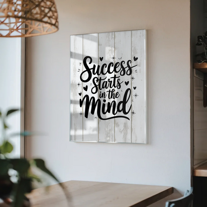 Bild Mit Acrylglas Success Starts in the Mind Geschenk