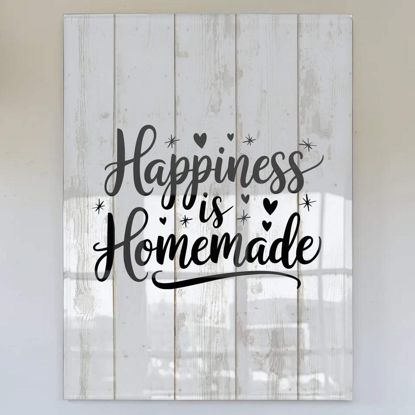 Acrylglas Wandbild Happiness is Homemade Geschenkidee